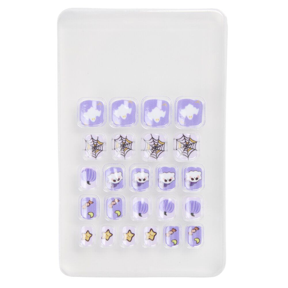 Faux ongles enfant fille x24 motif Halloween (2 modèles)
