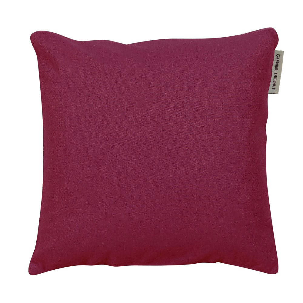 CONFETTIS AUBERGINE - Housse de coussin  pur coton violet 40x40