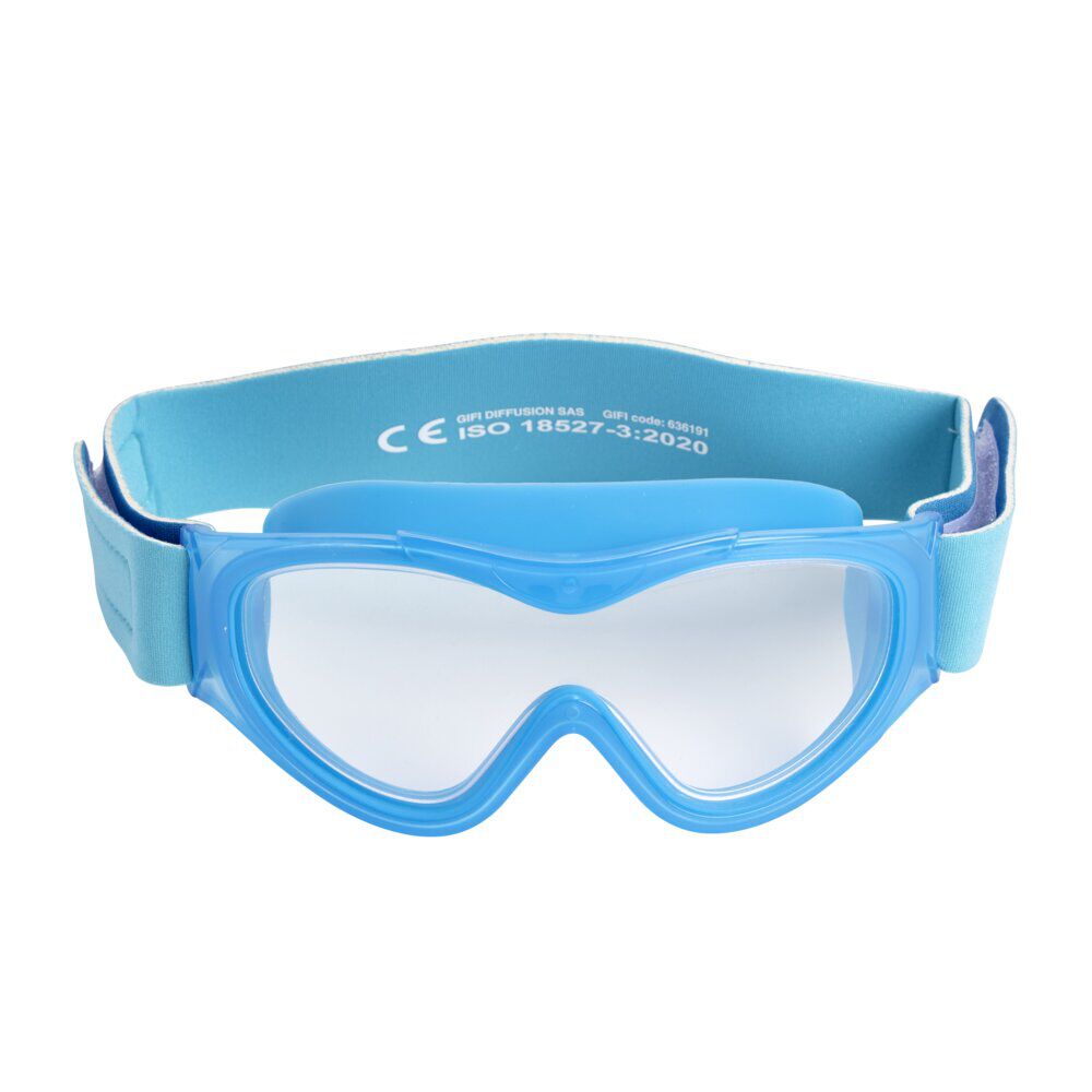 Masque de natation bébé plastique bleu 15x7xH4cm