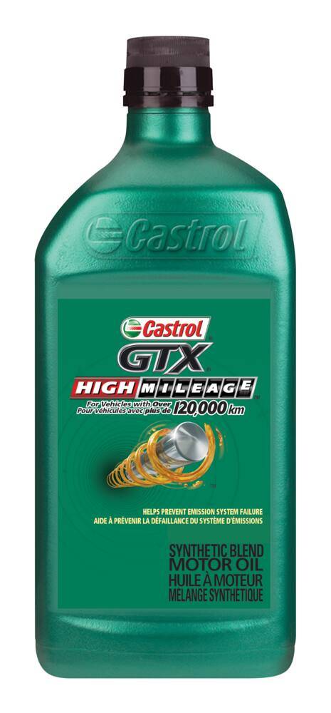 Castrol GTX High Mileage 5W20 Synthetic-Blend Engine/Motor Oil, 1-L