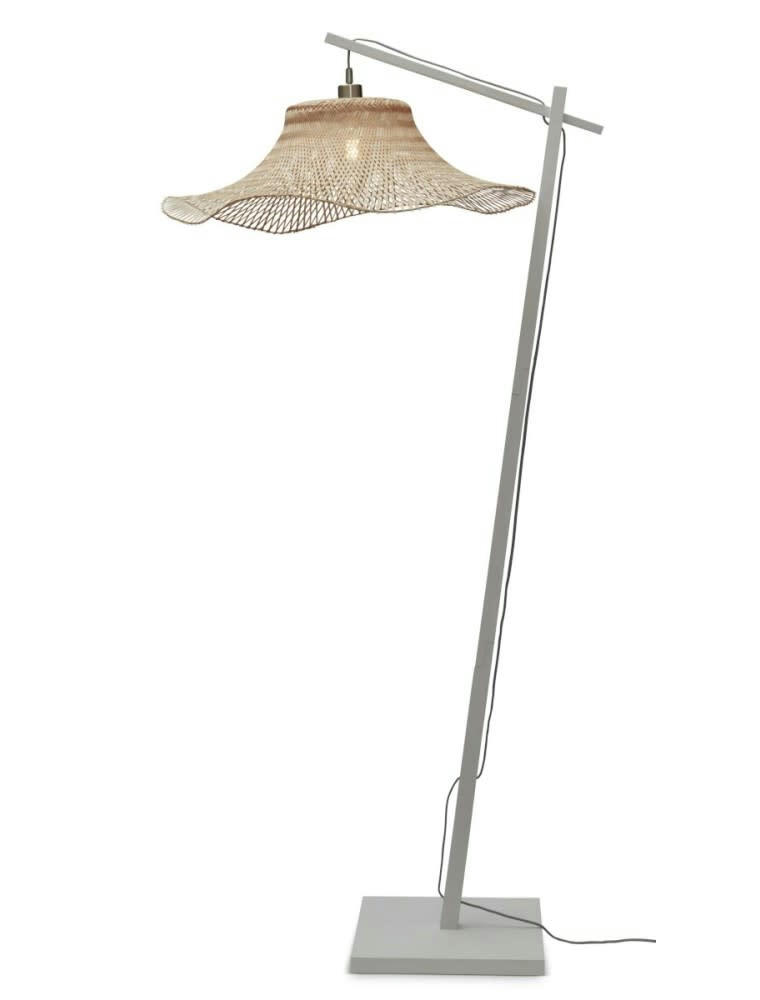 IBIZA - Lampadaire bambou abat-jour bambou naturel, h. 176cm