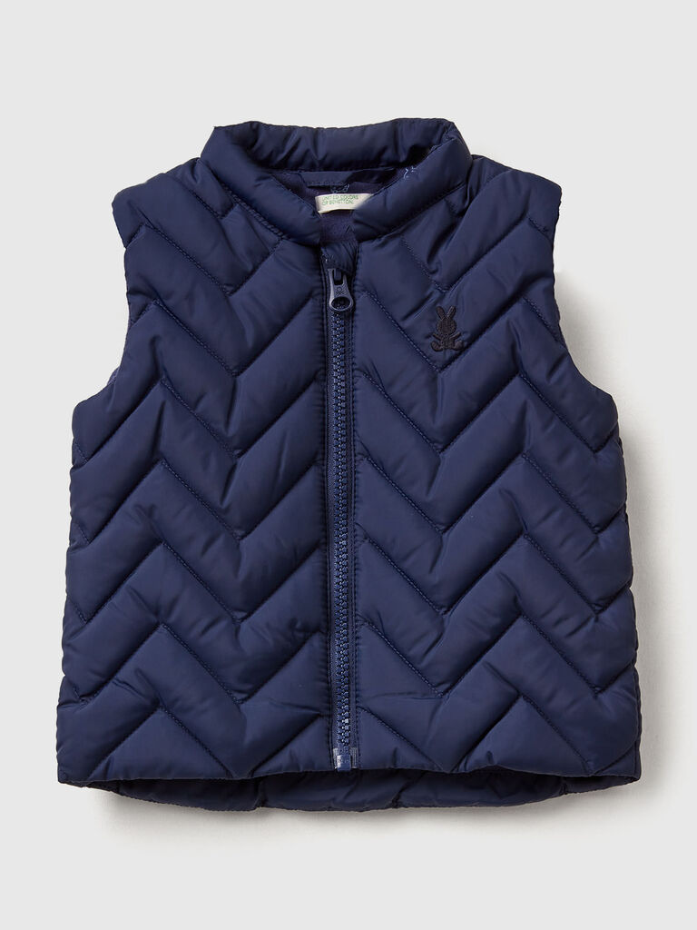 Padded vest in technical fabric