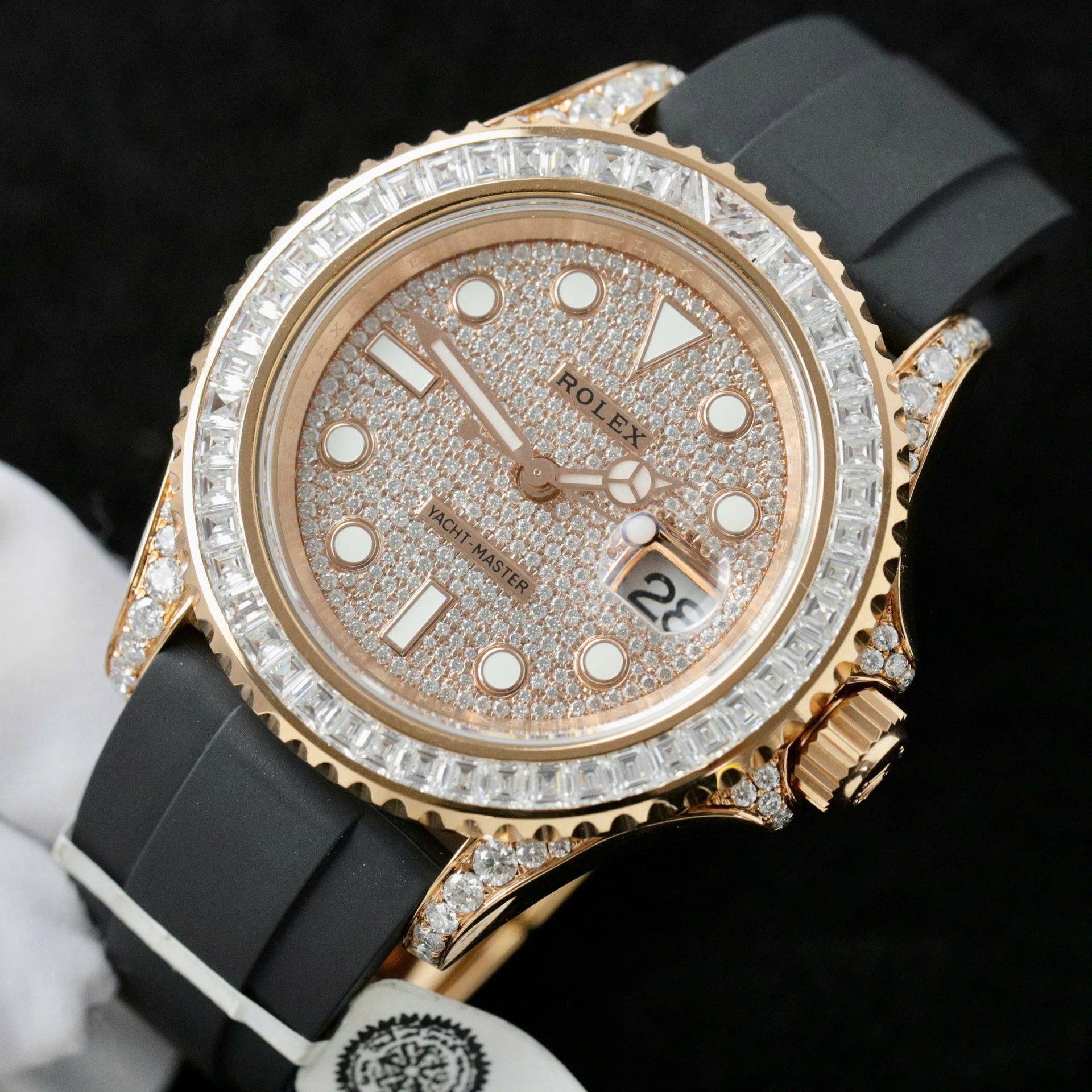 Rolex Yacht-Master RG Plated Diamond Dial 40mm Oysterflex Super Clone