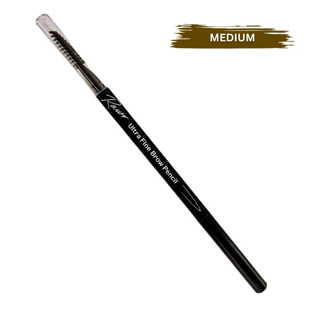 Rawr Beauty Ultra Fine Brow Pencil & Brush Medium Brown