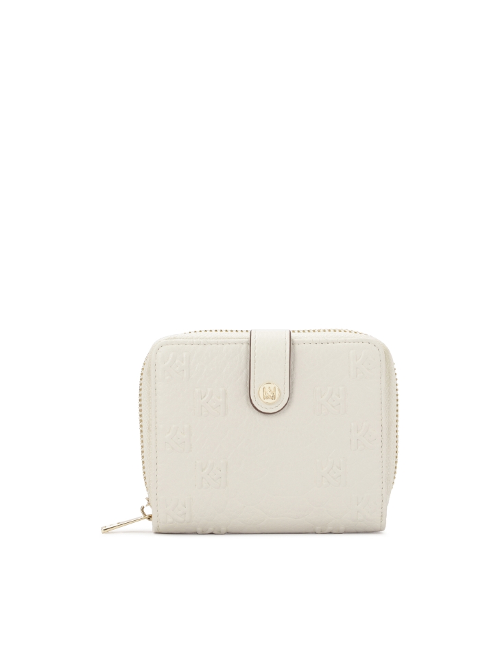 White wallet with striking pattern