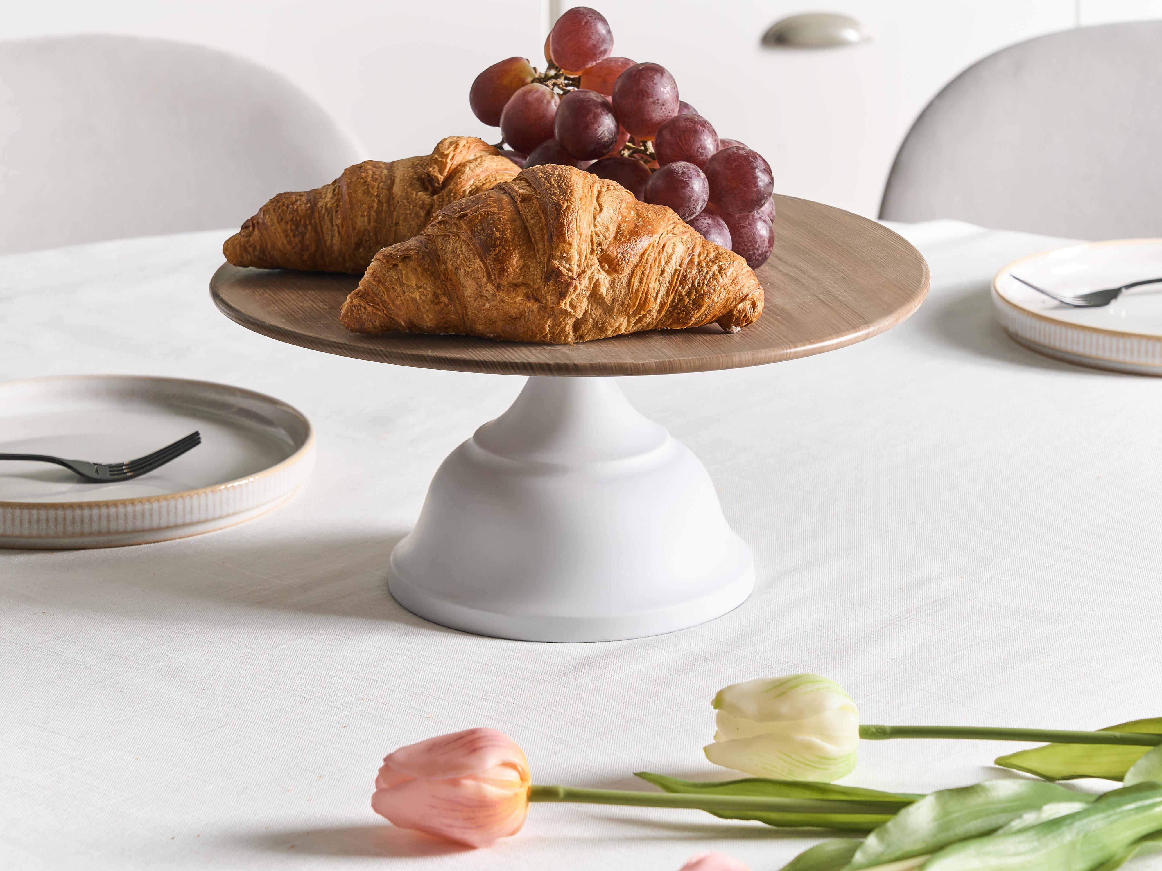 Cake Stand BRIOCHE Metal White