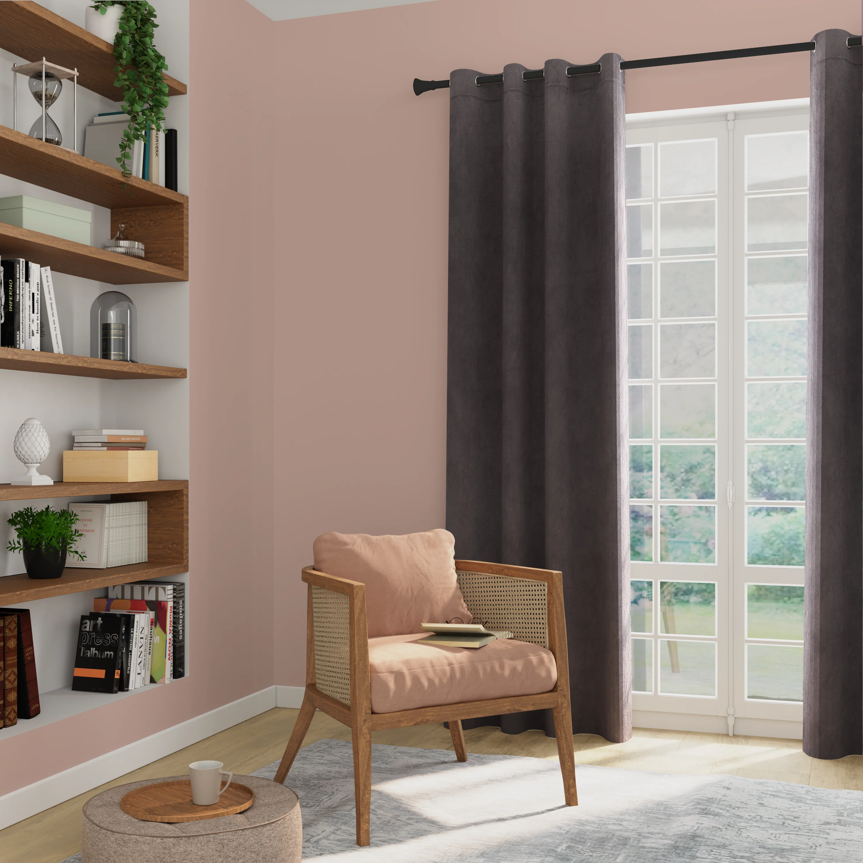 4MURS Rideau VELVET coloris gris anthracite 140 x 260 cm