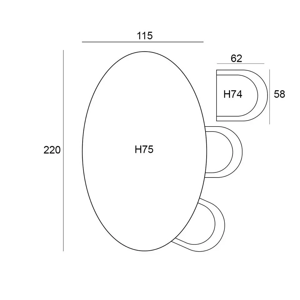Garden Impressions Tarera tuinset 7-delig sand - tuintafel 220x115 cm