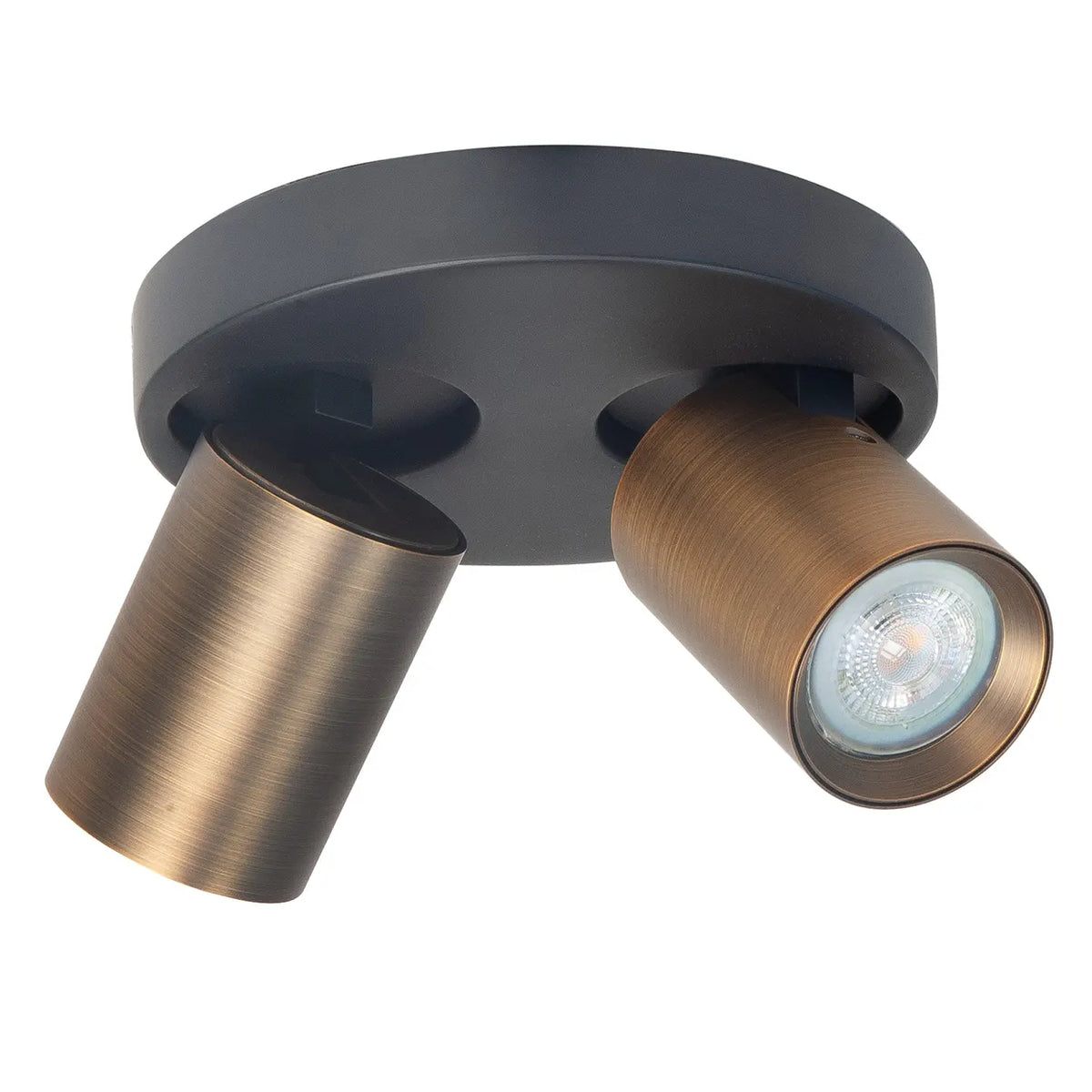 Highlight spot Oliver - 2 lichts - 17 x 13  cm - zwart brons
