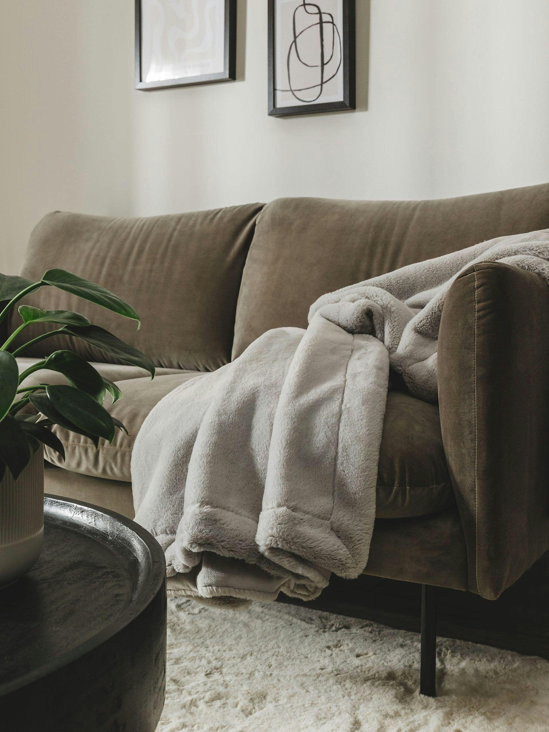 DAVE - Plaid gris 150x200