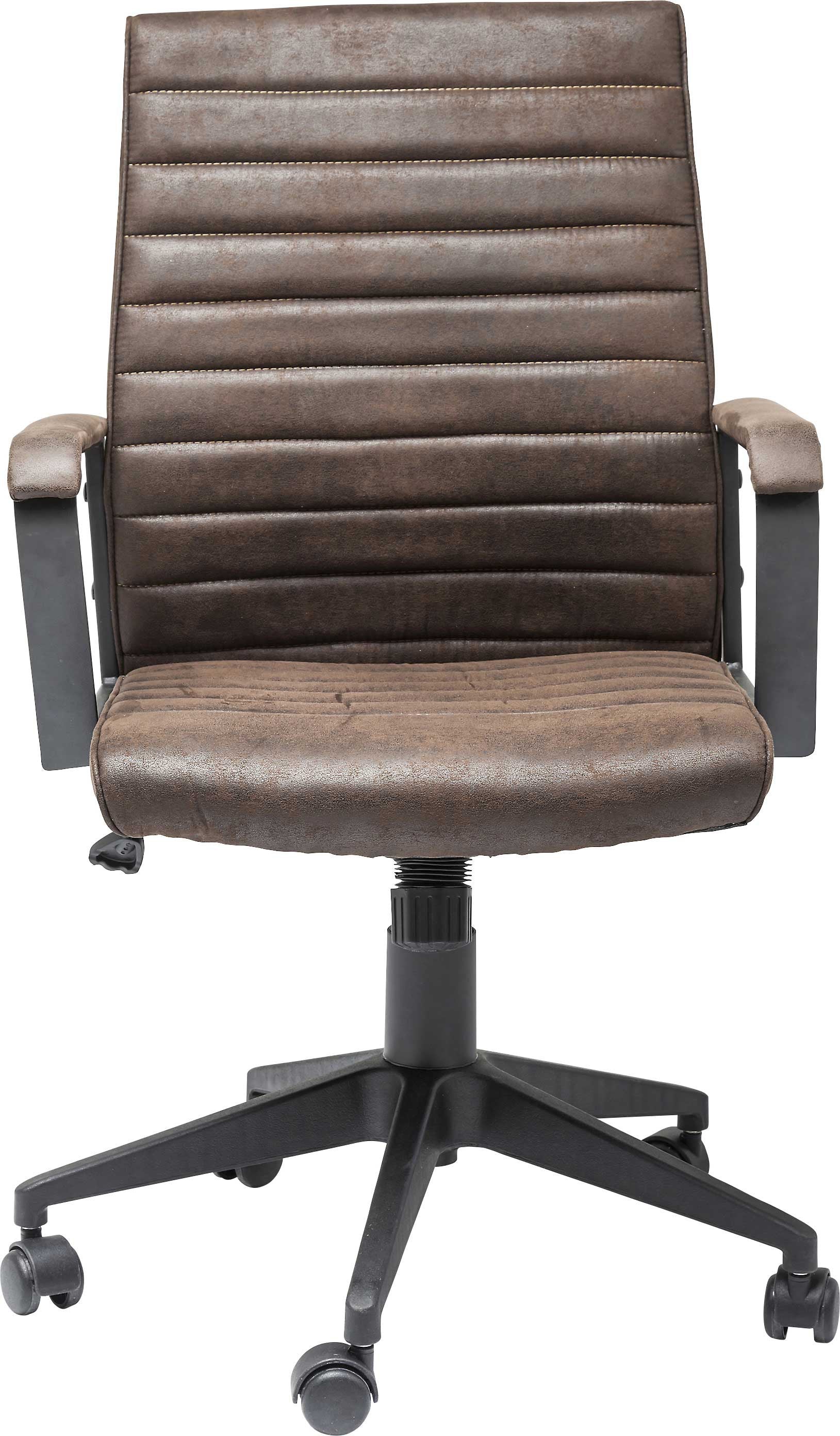 Kare Design Draaibare Bureaustoel Labora laag donkerbruin