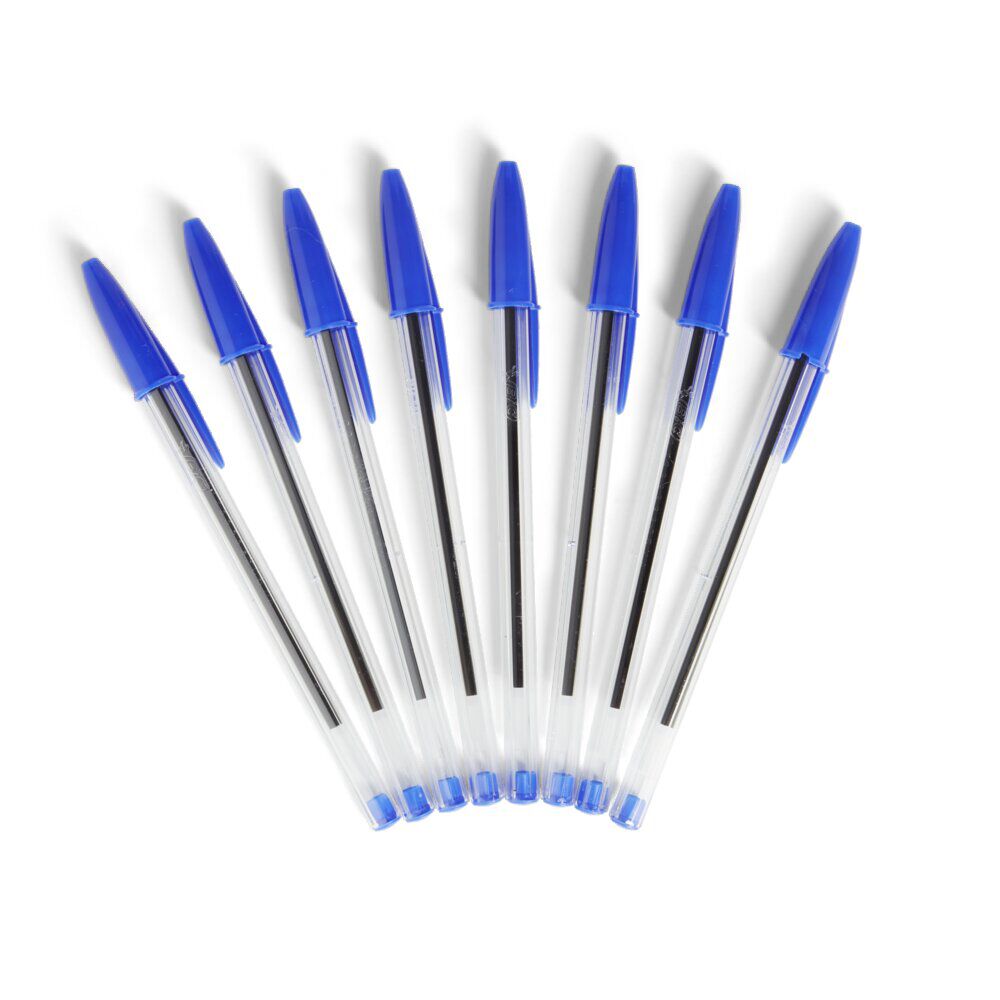 Stylo BIC bleu Cristal original x8