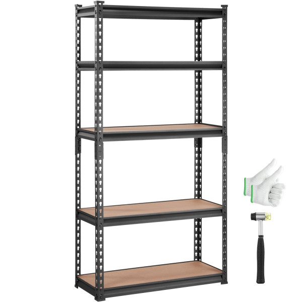 Regał magazynowy metalowy 75 x 30 x 152 cm max 181 kg na półkę