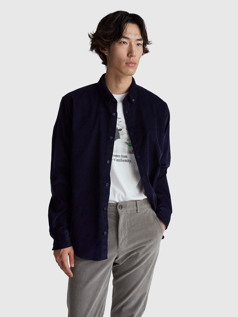 Corduroy button-down shirt