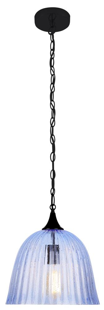 Lampa wisząca czarno-niebieska VASE 1xE27x60W wym: 110x30x30 cm Candellux