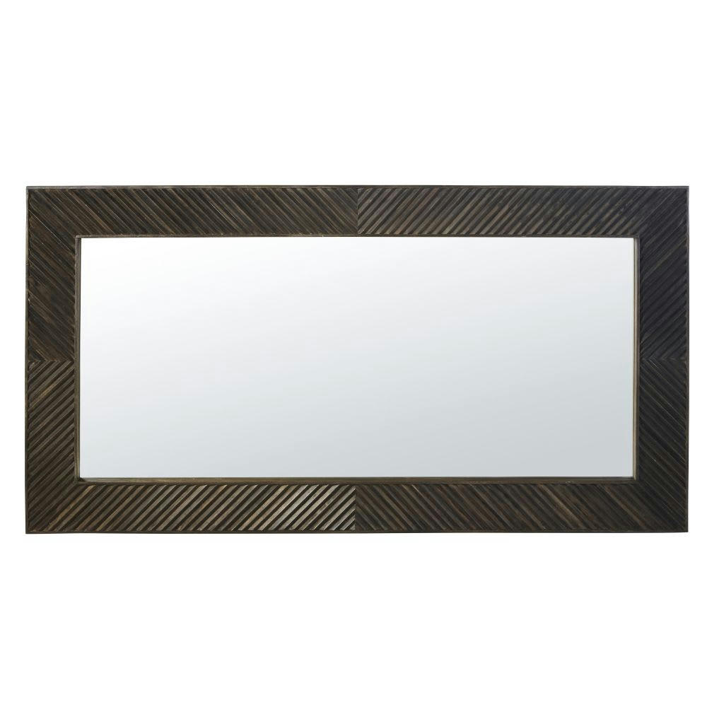 MONTANA - Miroir en manguier sculpté foncé 85x160