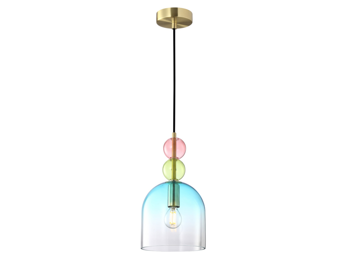 Lampa wisząca Manso 144 cm szklana wielokolorowa