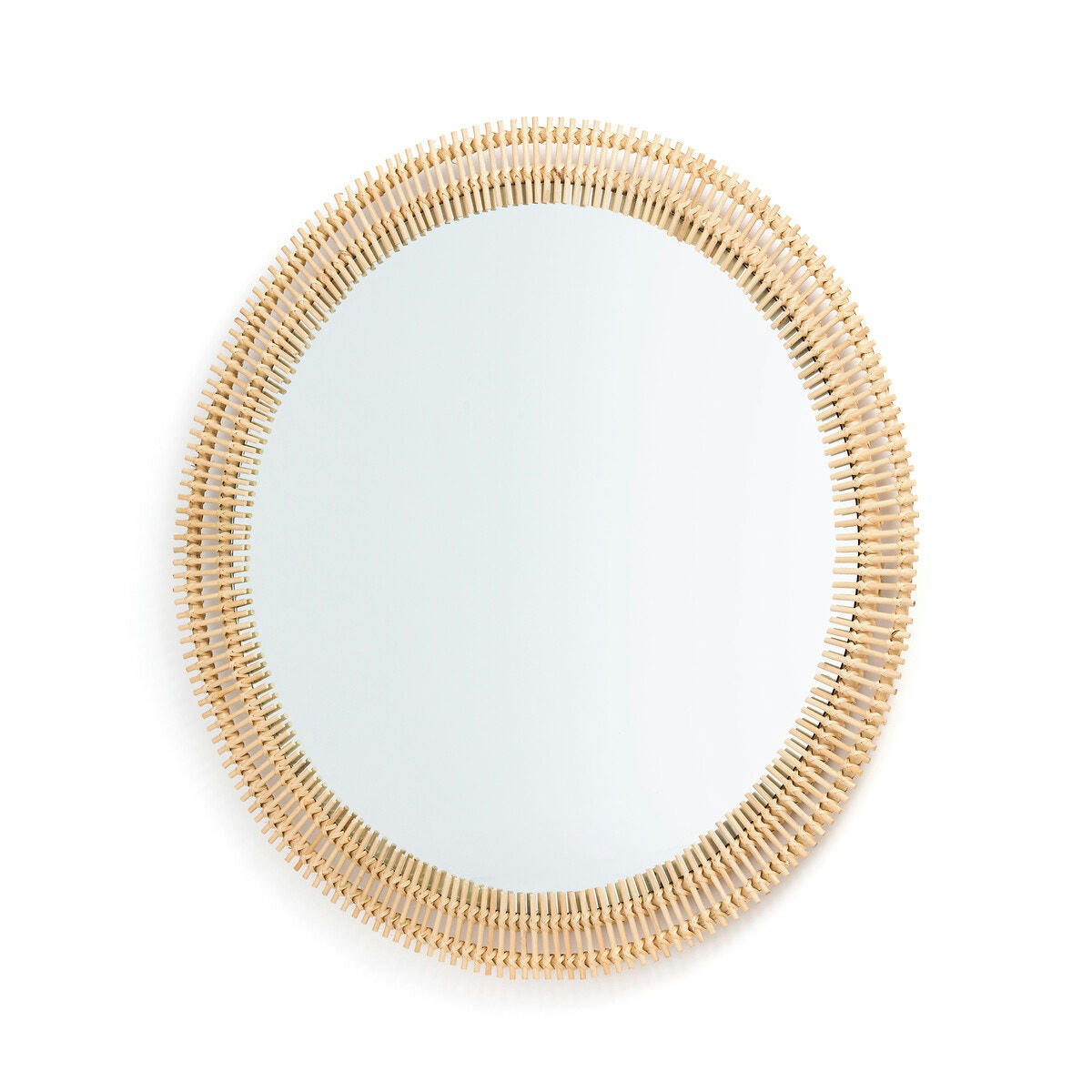 Miroir rond en rotin Ø120 cm, Nogu