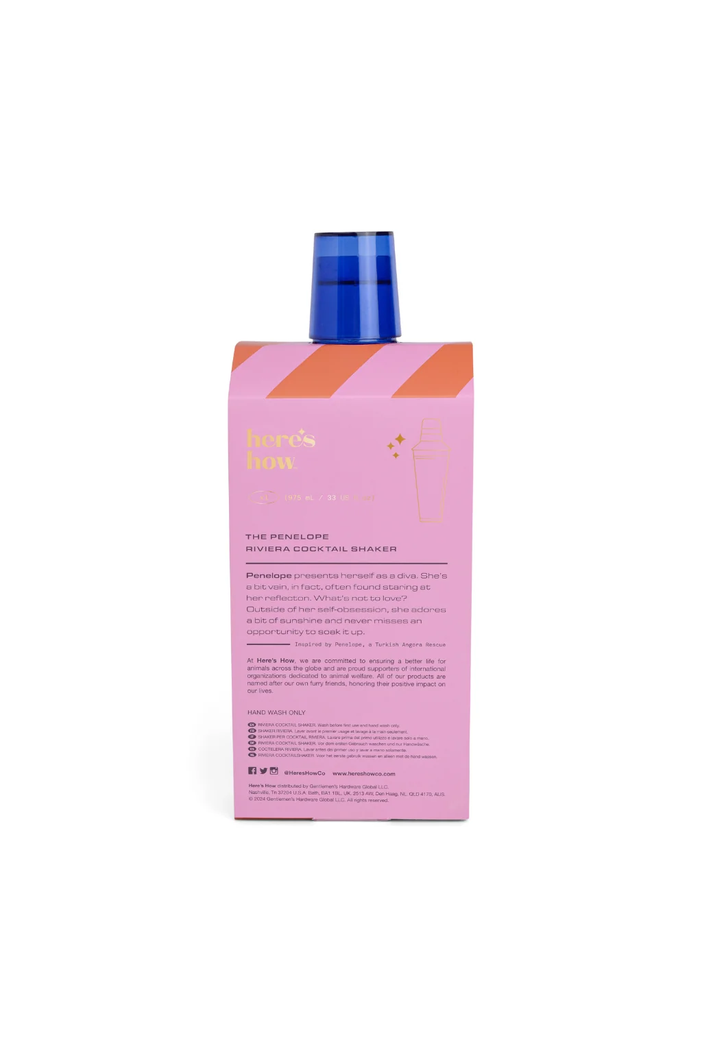 Penelope Cocktail Shaker - Cobalt