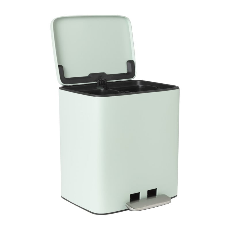 Pedaalemmer 2 vakken - groen - 2x 11.5 liter