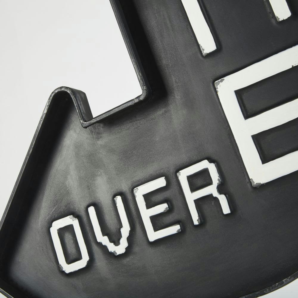 GAMER - Panneau mural flèche noir et blanc 50x82