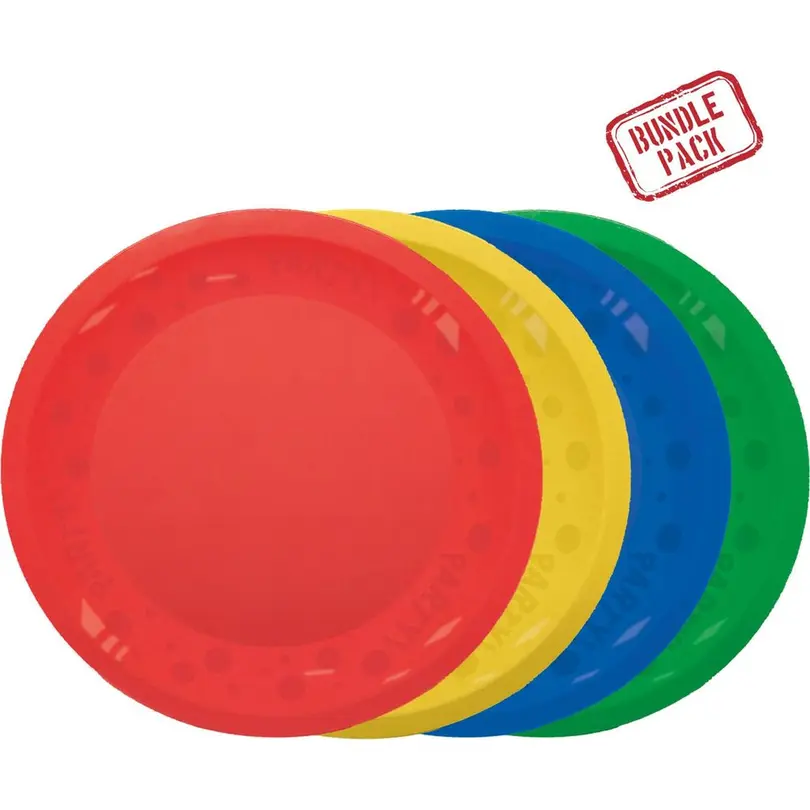 Flacher Teller 4er-Set Bright Party