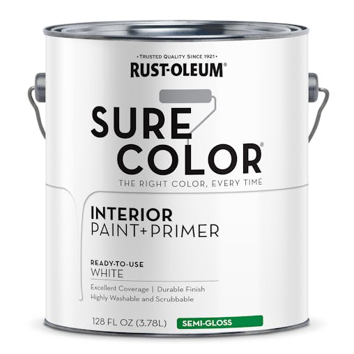 Bundle Semi-Gloss Interior Wall & Trim Paint White 3.78L x 2