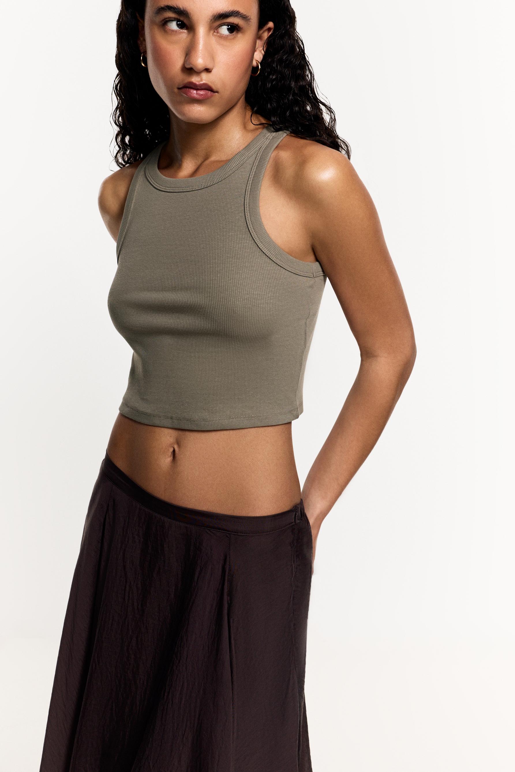 Camiseta nadadora cropped