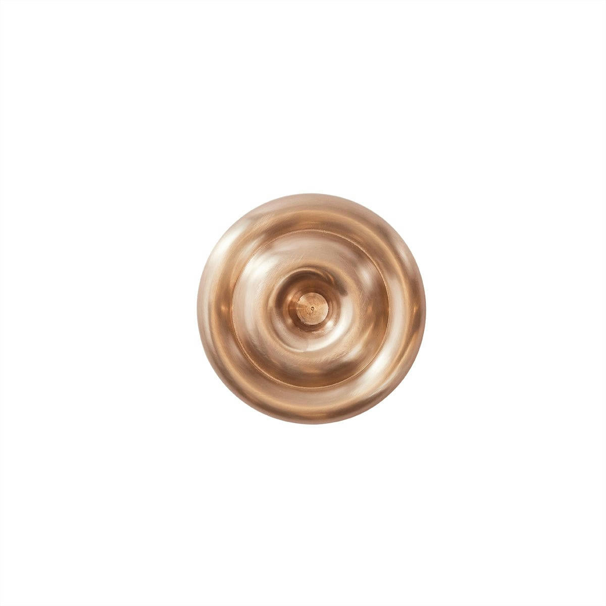 SAVI - Bougeoir beige en laiton Ø12,5xH3cm