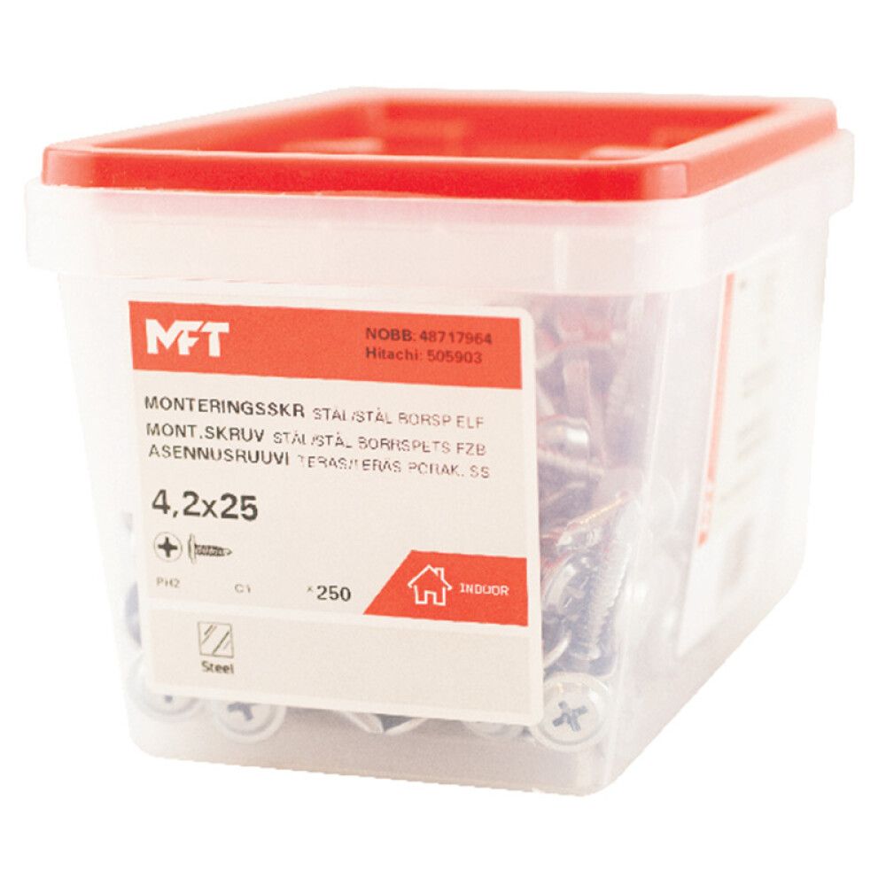 MONTERINGSSKRUE MFT 4,2X25MM 250STK