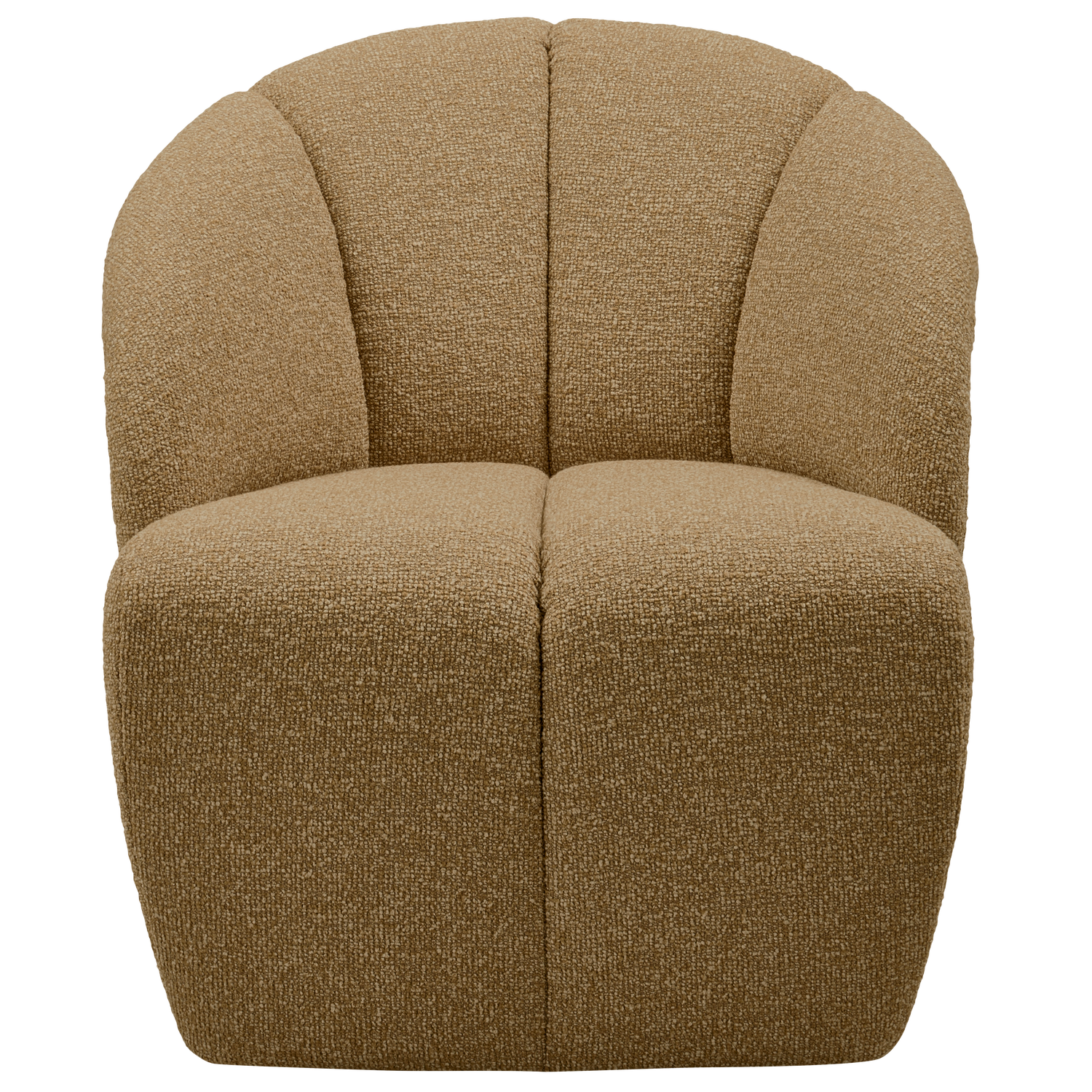 WOOOD draaifauteuil Mojo - Bouclé - Geel/Bruin Melange - 75x68x77