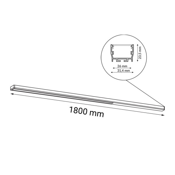 Lampa sufitowa HIATE czarna LED 1x30W Neutralna biel 3924lm Shilo