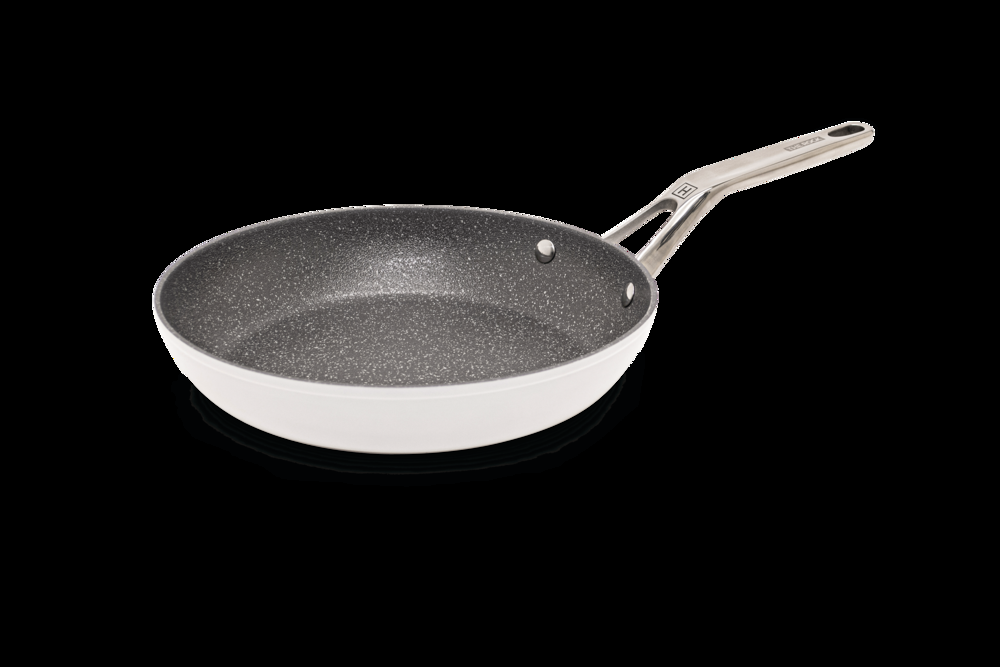 Heritage The Rock Ceramic Zero Frying Pan, Chemical Free, Dishwasher & Oven Safe, White