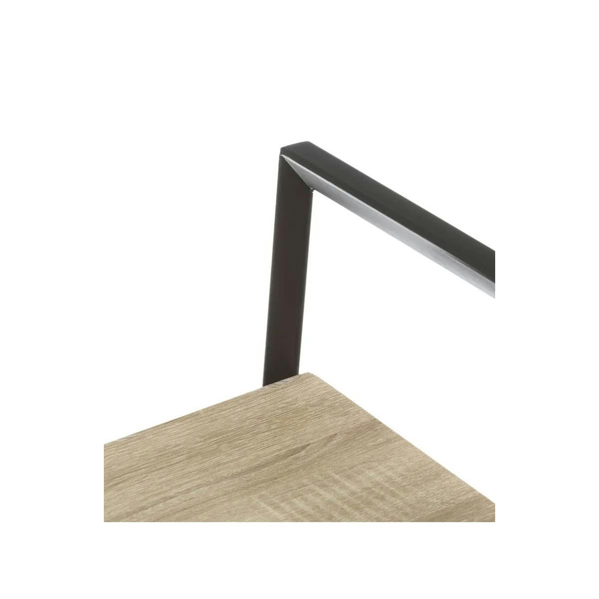 - Étagère métal noir et bois 3 étages