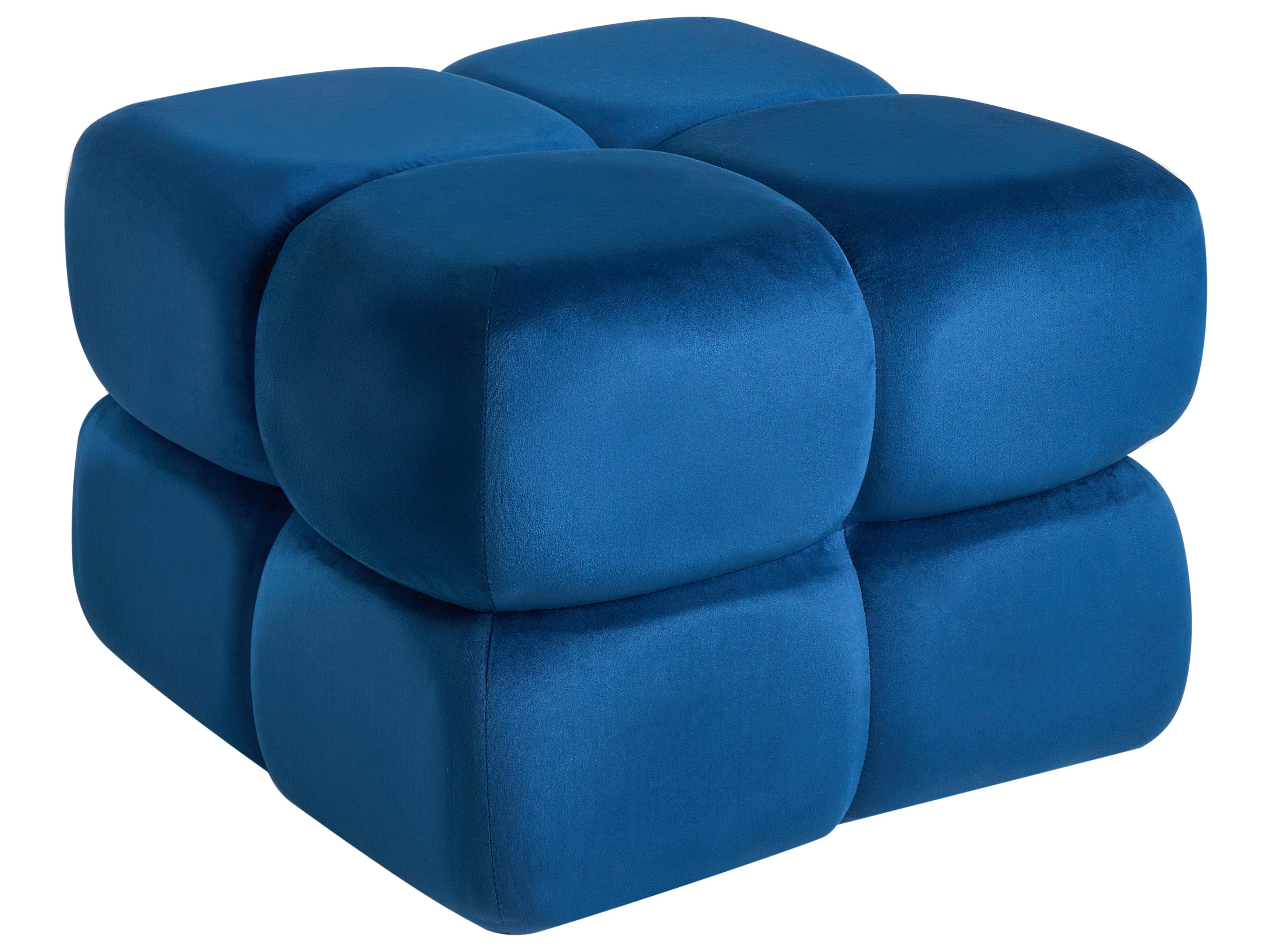 Pouffe CALIENTE Velvet Navy Blue
