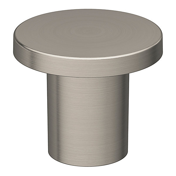 Bouton de meuble arrondi Dotz GoodHome effet nickel Ø3cm x H.2.4cm
