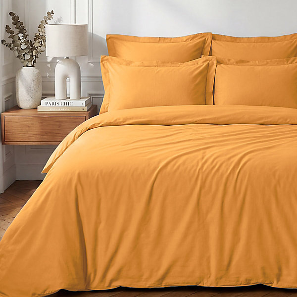 Drap housse bonnet 40 cm en percale cotonPLUSCaramel 80x200 cm SOFT PERCALE