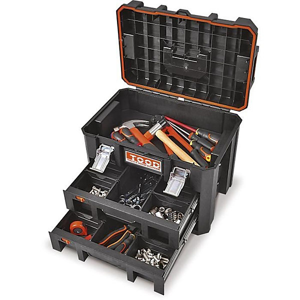 Boîte à outils étanche TOOD MS C 53x37x40 cm noir/orange polypropylène
