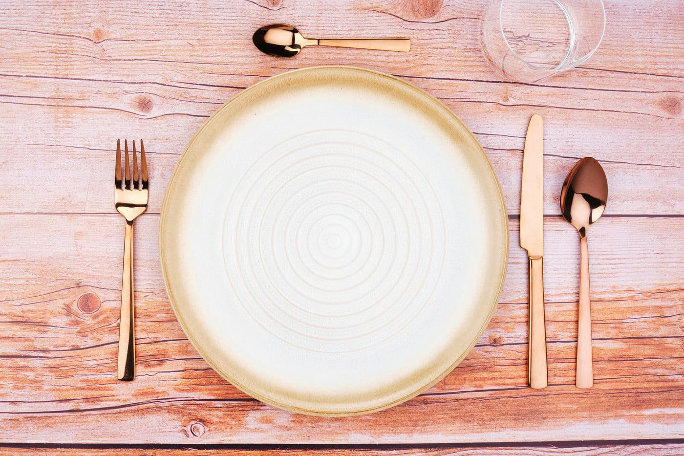 NUDE - Lot de 24 couverts de table en inox cuivre