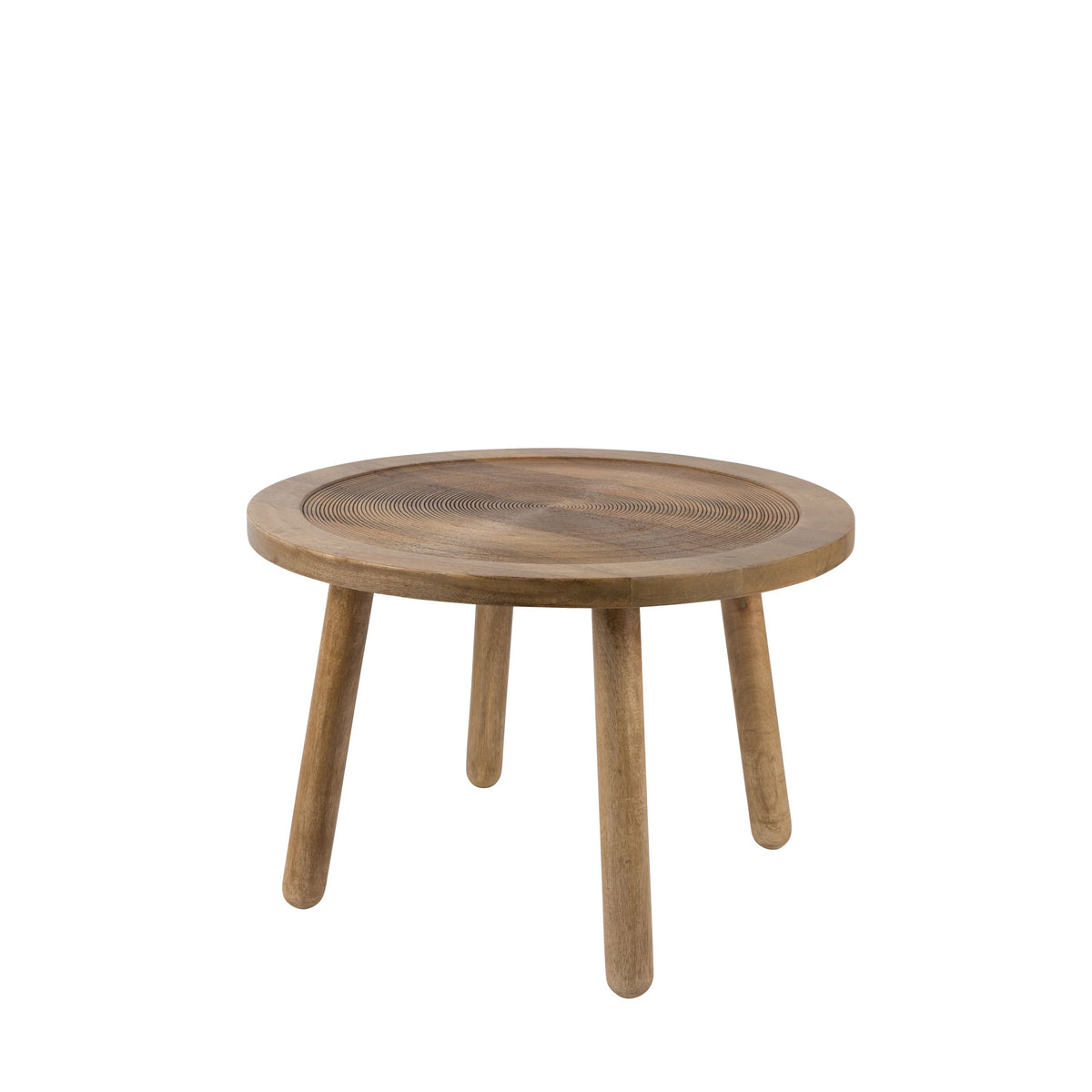 Zuiver Dendron Bijzettafel Rond 60 cm Mangohout - Bruin