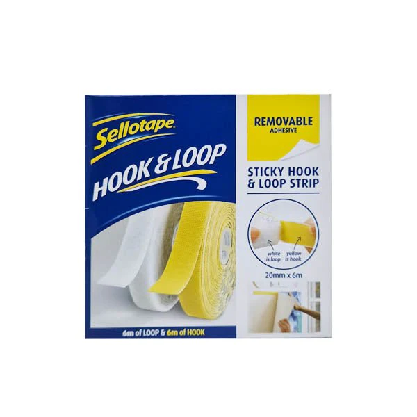 Sellotape Hook & Loop Strip 6 Metre