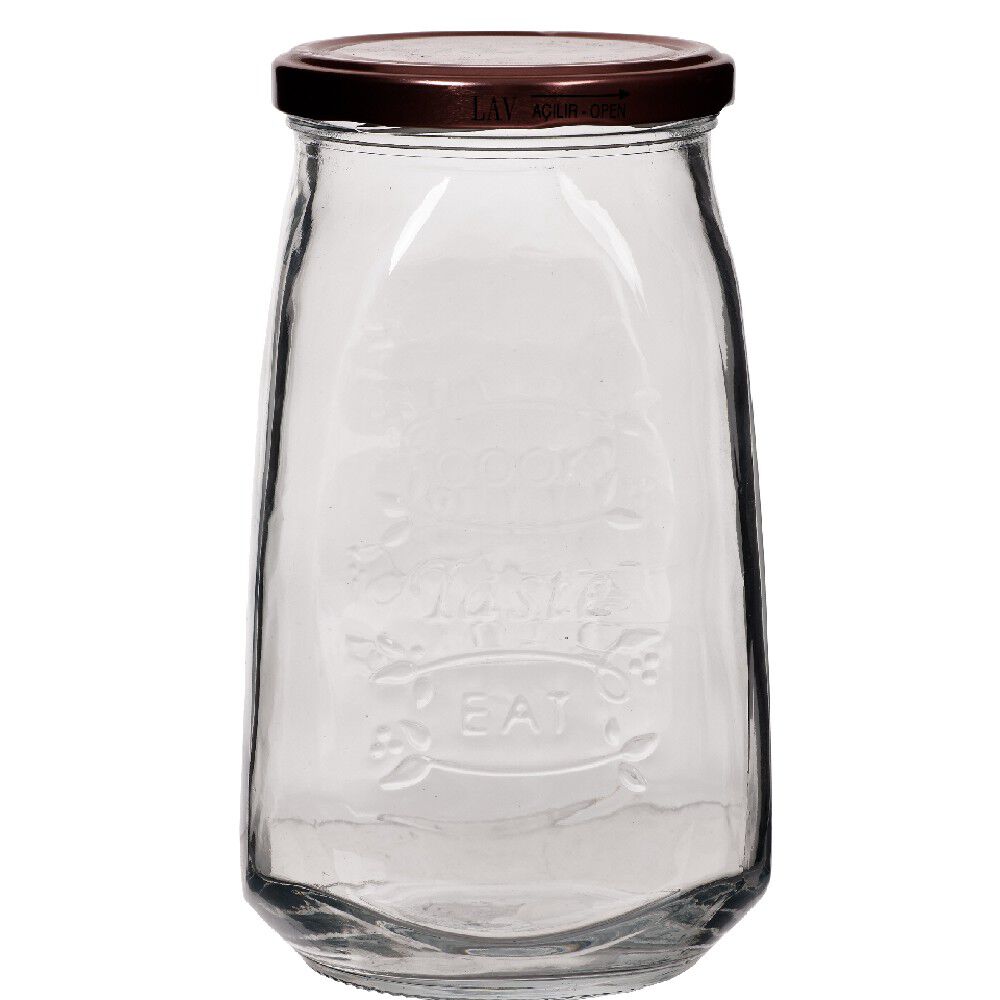 Bocal hermétique transparent vintage grand modèle