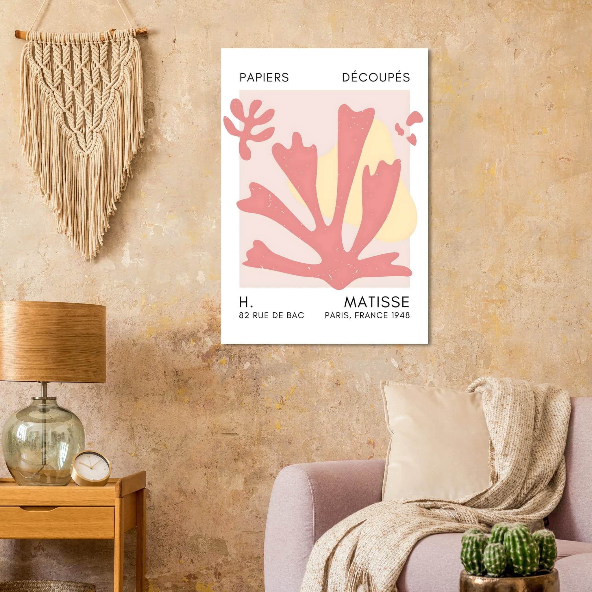 Artfulprints Poster Matisse – Abstract bloom taupe  - 70x100 cm - Taupe