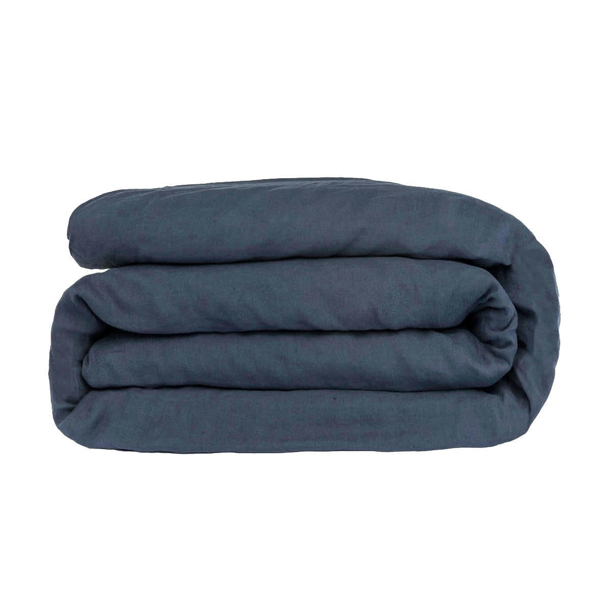 HORTENSE - Housse de couette lin lavé  240x220 bleu encre