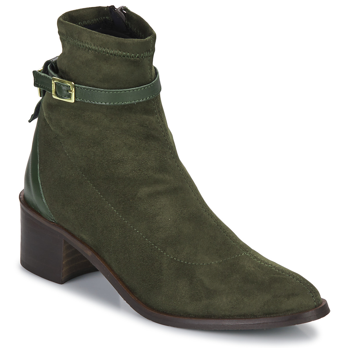 JB Martin - LEORA - Canvas / Suede / Stretch / Kaki