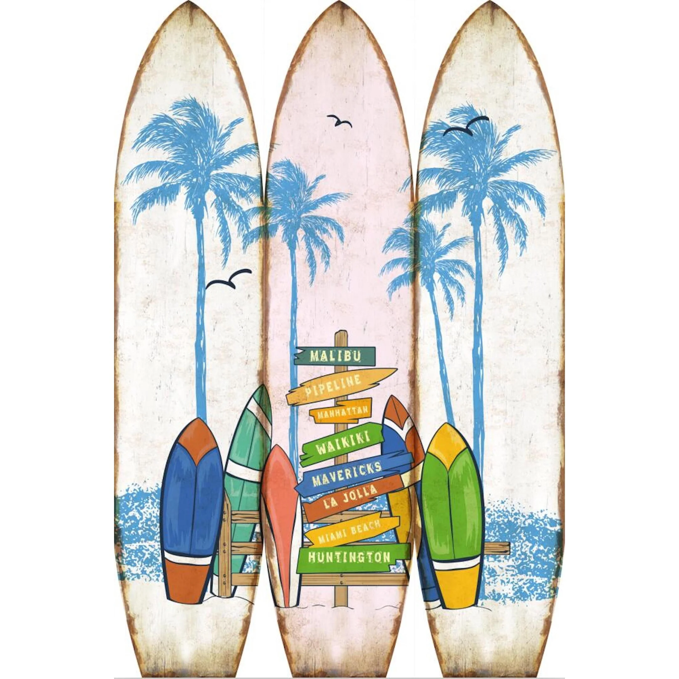 47x1x71 Multicolor Surfboard Screen