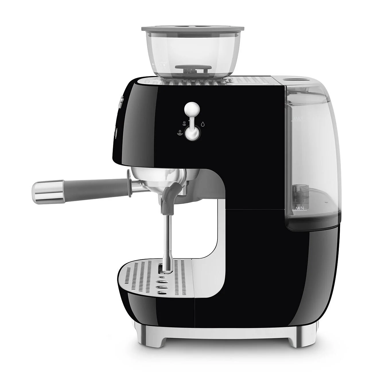 Espresso Coffee Machine with Grinder in Black