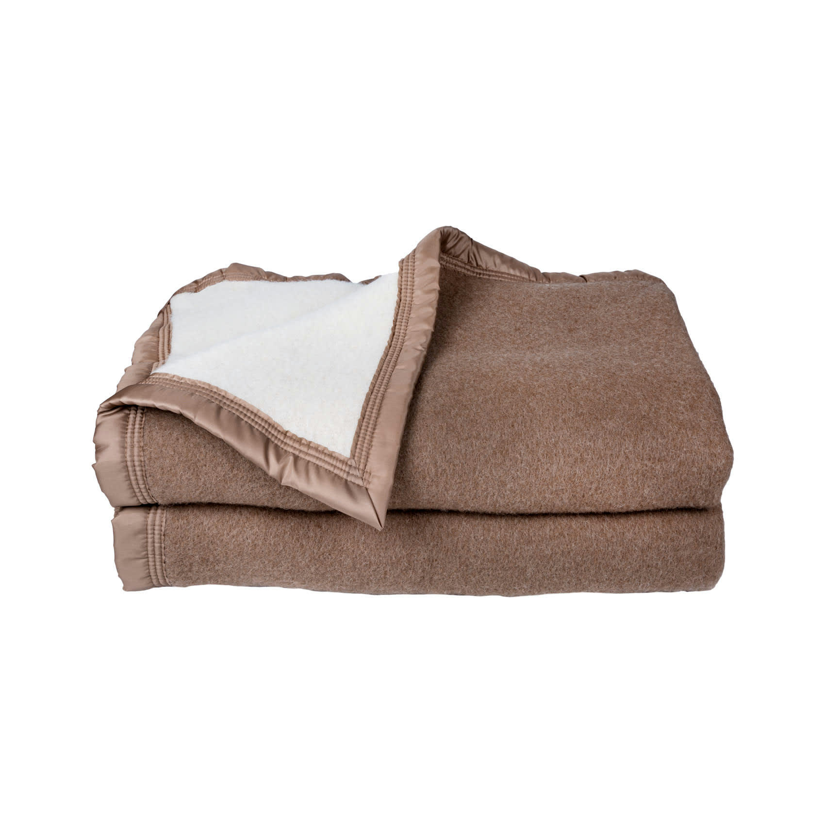VOLTA500 - Couverture double face en 100% laine chamois 220 x 240