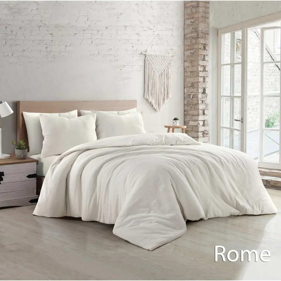 Papillon dekbedovertrek Rome - 200x200/220 - ivoor