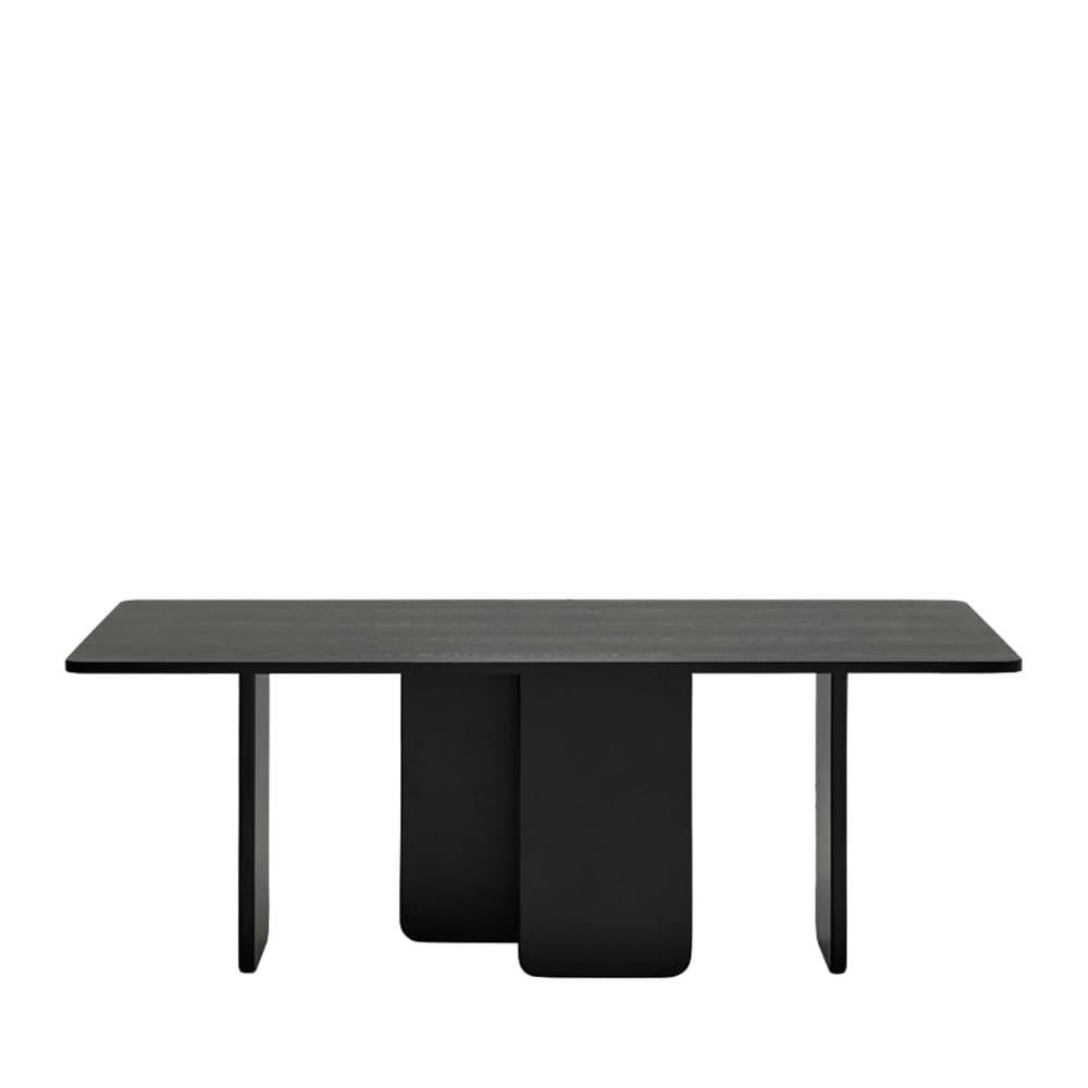 ARQ - Table à manger en bois 200x100cm noir